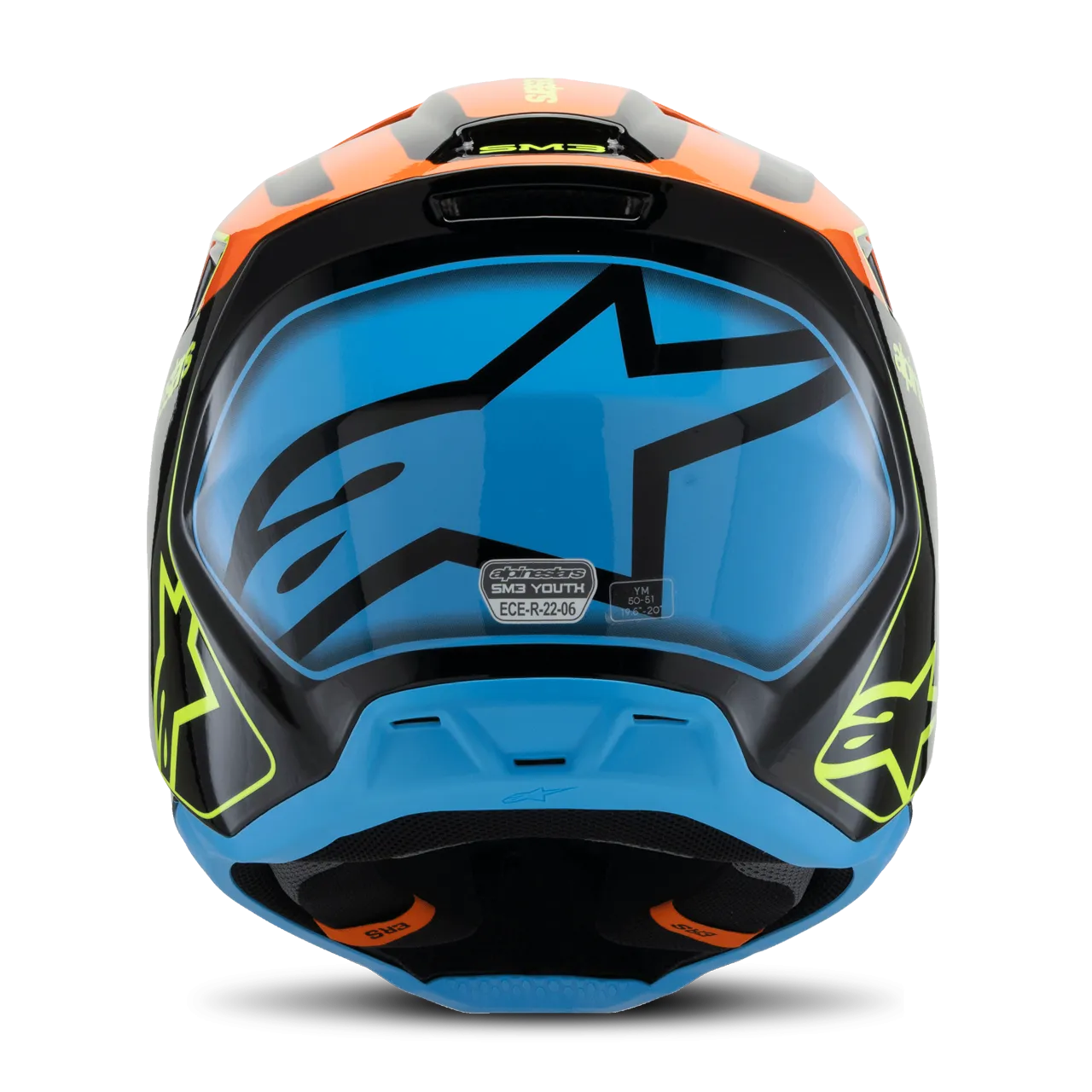 CASCO DE CROSS NIñO ALPINESTARS SM3 FRAY ECE06 NEGRONARANJAAMARILLO FLúOR 