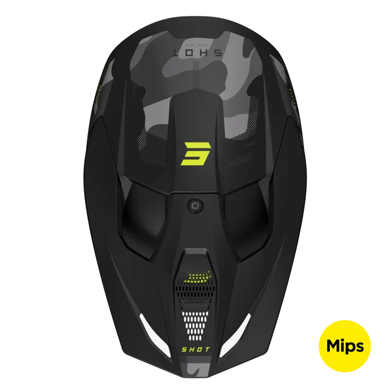Casco de Cross Shot Race Mips® Battle Amarillo Neón