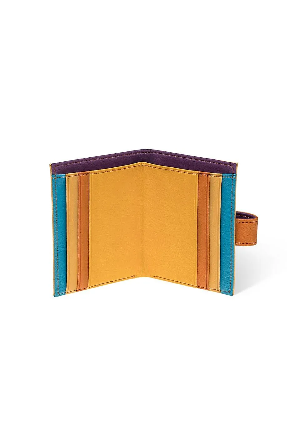 Case Look Women's Blue Colored Snap Card Holder Jojo 02