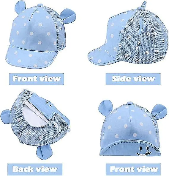 Casquette de baseball rglable bleu clair taille unique (environ 48 cm) coton  pois bb chapeau filles garons enfants chapeau de s