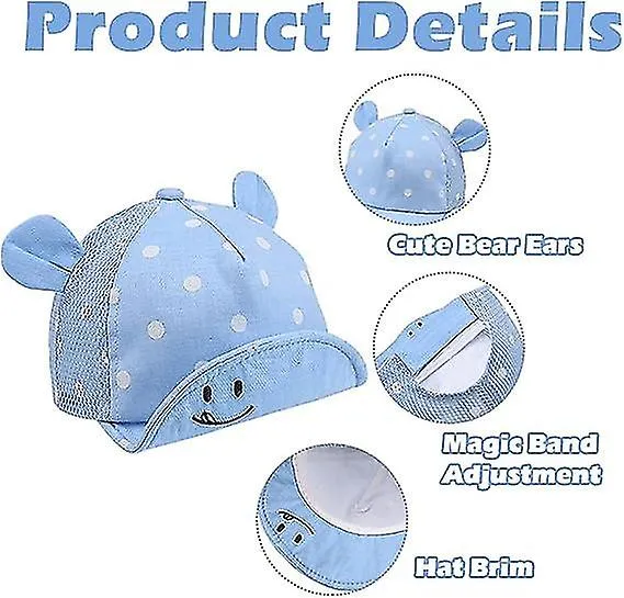 Casquette de baseball rglable bleu clair taille unique (environ 48 cm) coton  pois bb chapeau filles garons enfants chapeau de s