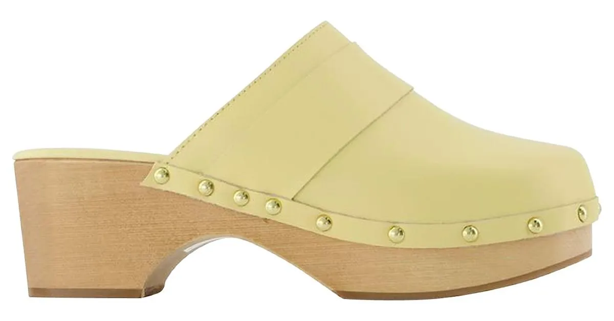 CHANCLAS BIBI  AEYDE  MANTEQUILLA  PIEL AMARILLO 