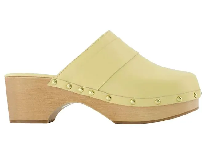 CHANCLAS BIBI  AEYDE  MANTEQUILLA  PIEL AMARILLO 