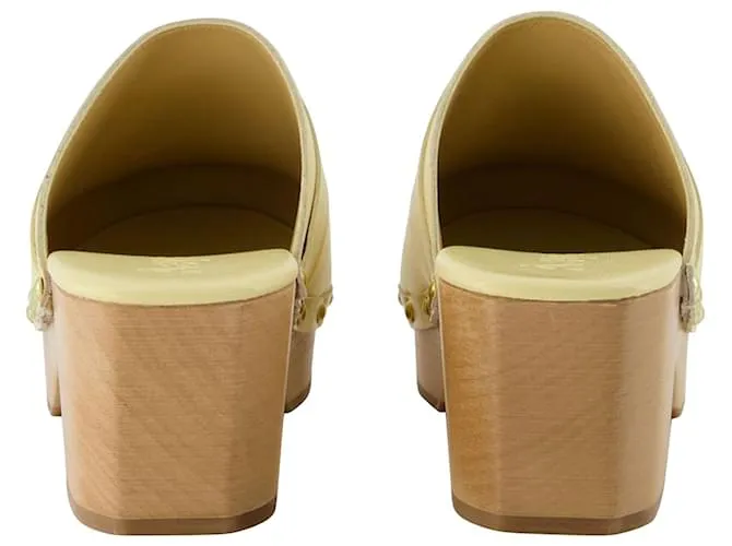 CHANCLAS BIBI  AEYDE  MANTEQUILLA  PIEL AMARILLO 