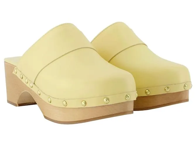 CHANCLAS BIBI  AEYDE  MANTEQUILLA  PIEL AMARILLO 