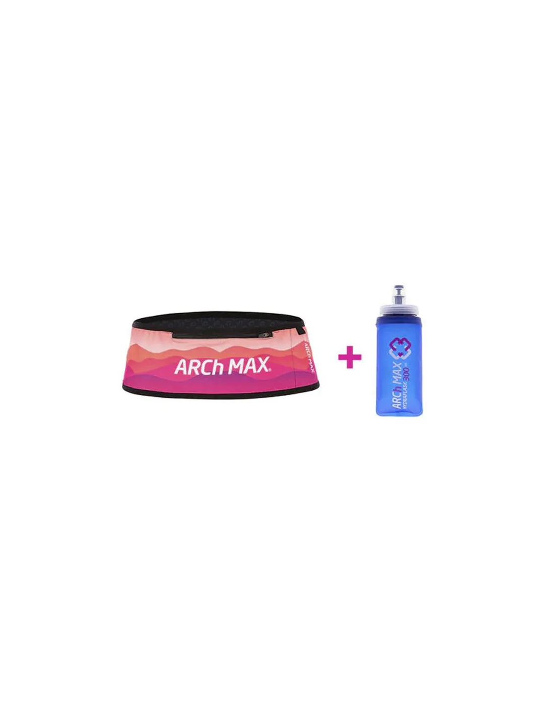 Cinturón de trail Arch Max Belt Pro Zip Plus + 1SF300ml rosa