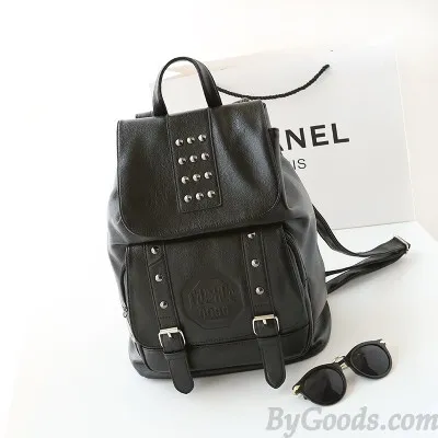 College Style Double Arrow Rivet Backpack