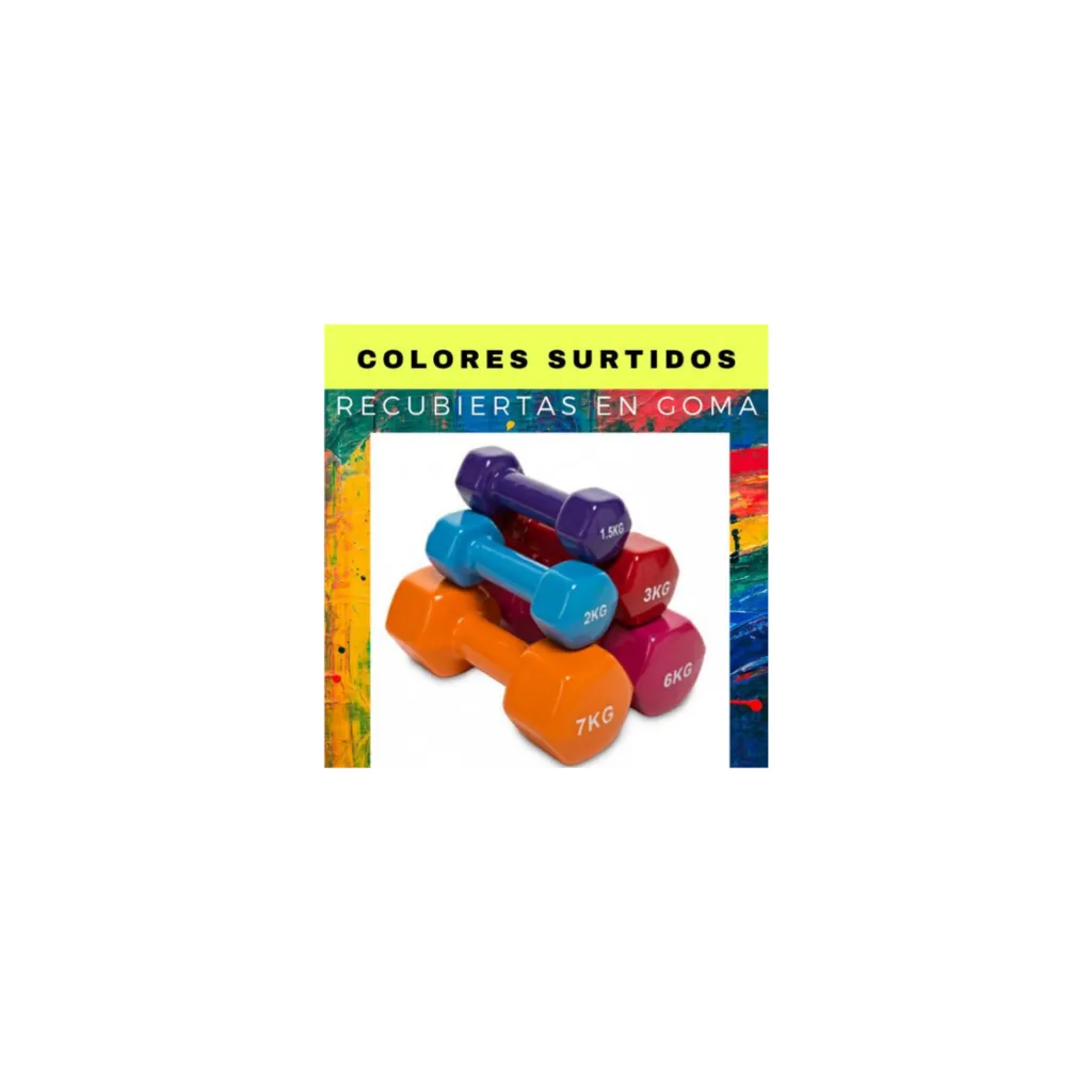 COMBO GYM! 2 MANCUERNAS PLASTICAS 2KG + TIRABAND (ALTA)