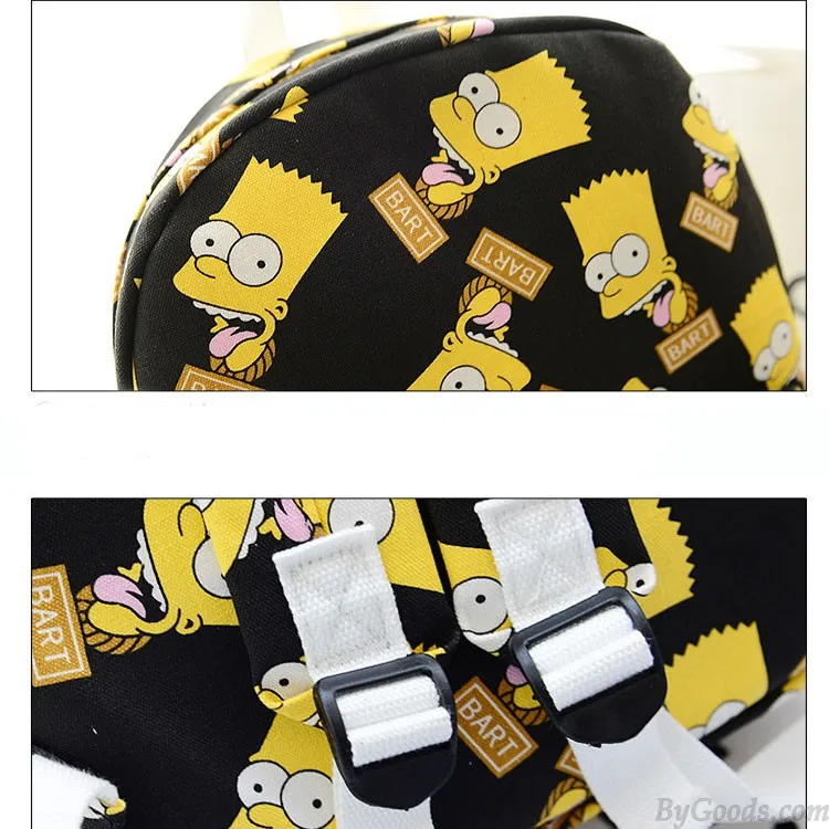 Concise Simpson College Canvas Backpack Schoolbag