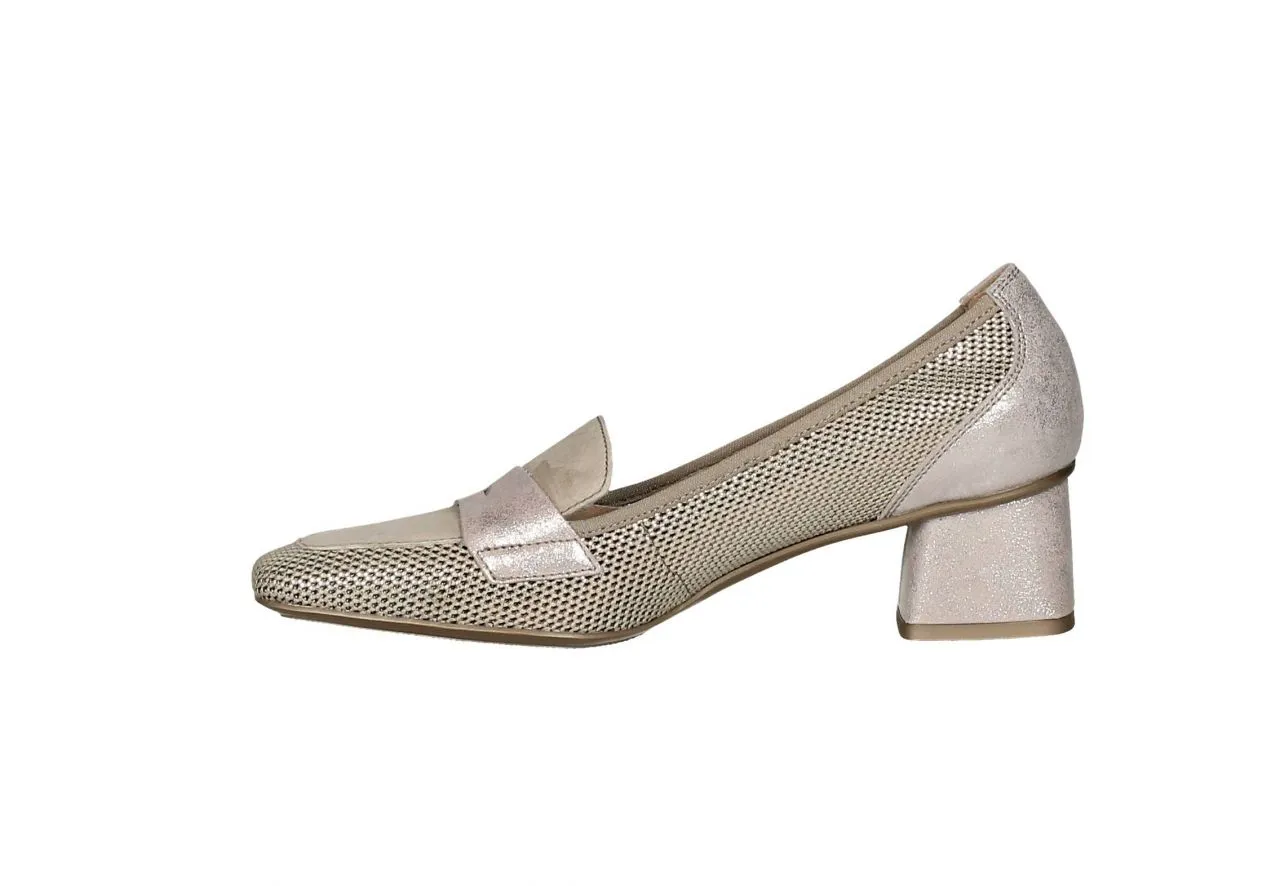 Copete Rejilla Taupe Pala Ante Antifaz/talon Star Plata