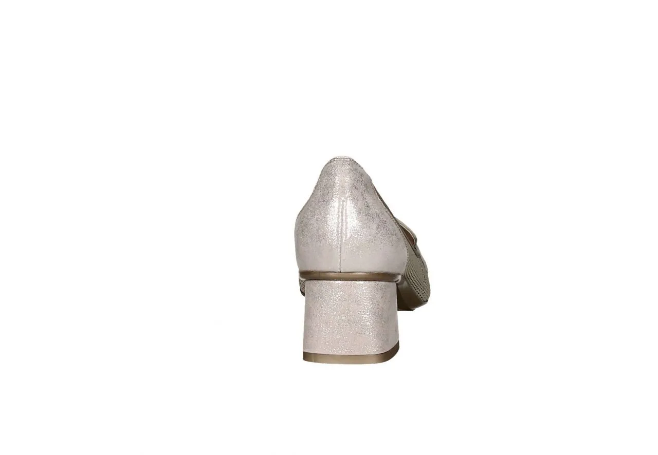Copete Rejilla Taupe Pala Ante Antifaz/talon Star Plata