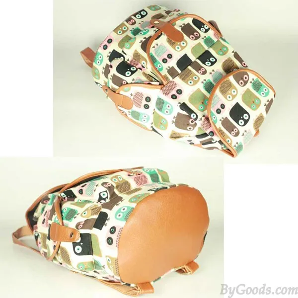 Cute Owl Printing Leisure Backpack