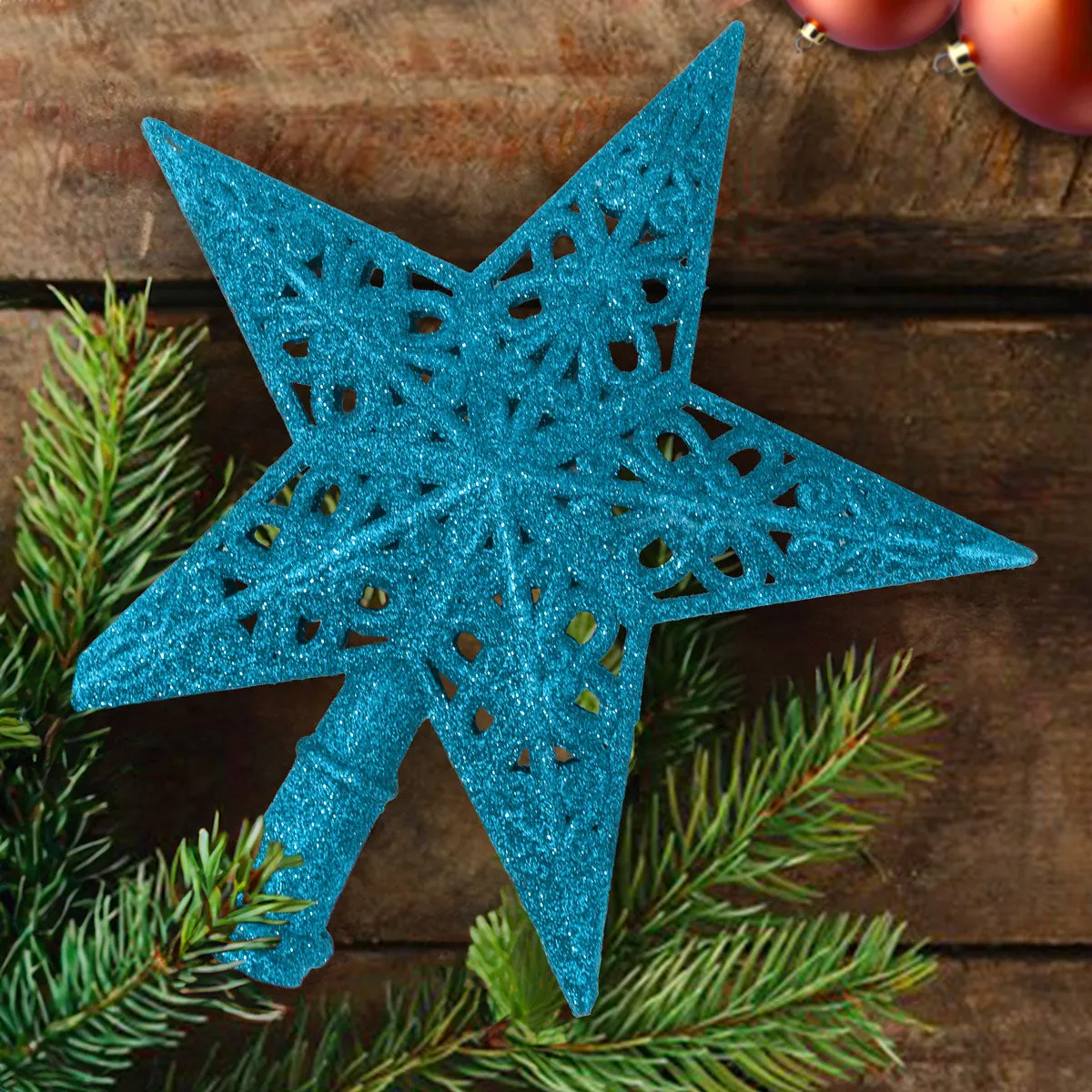 Estrella Decorativa color Azul para Punta de rbol de Navidad