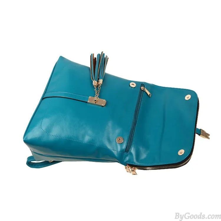 Fashion Freedom Locking Lid Portable Tassel Backpack