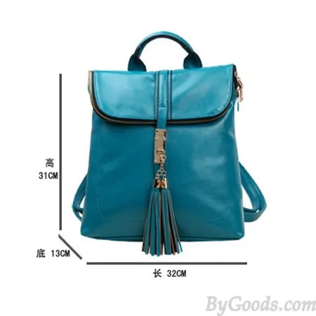 Fashion Freedom Locking Lid Portable Tassel Backpack