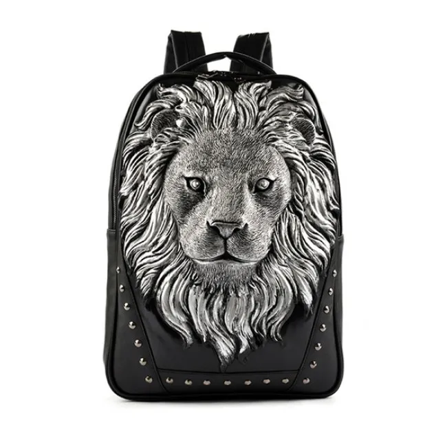 FASHION WILD ORIGINAL 3D LIONSHAPED RIVET BACKPACK