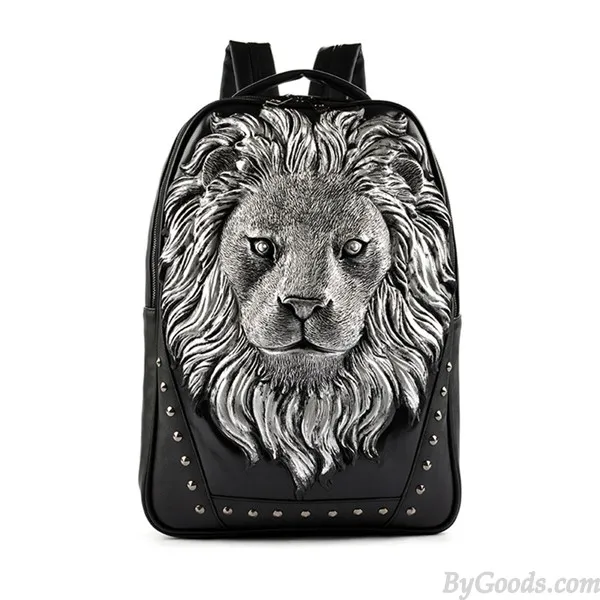 FASHION WILD ORIGINAL 3D LIONSHAPED RIVET BACKPACK