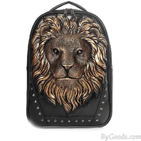 FASHION WILD ORIGINAL 3D LIONSHAPED RIVET BACKPACK