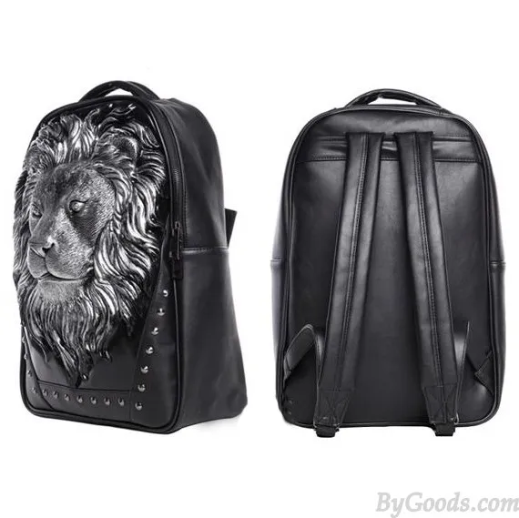 FASHION WILD ORIGINAL 3D LIONSHAPED RIVET BACKPACK