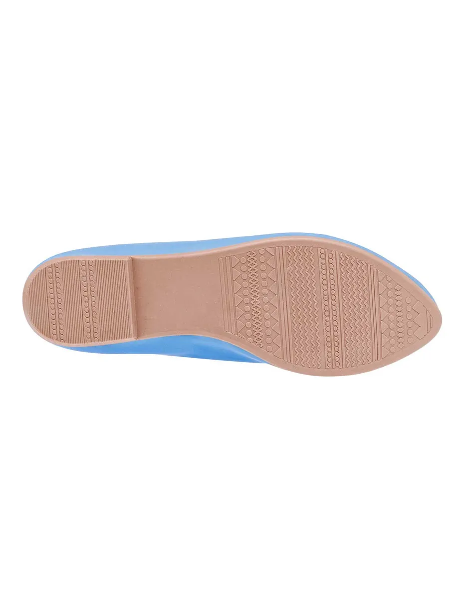 Flats clásicas Exterior Sintético Color Azul Para Mujer De RBCOLLECTION