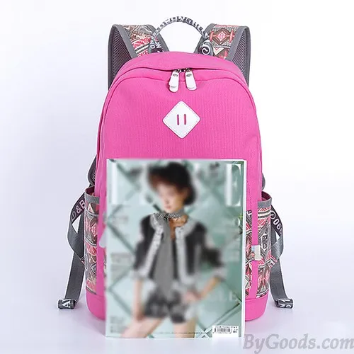 Folk Geometry Trunk Patterns Mixed Colors Computer School Backpack