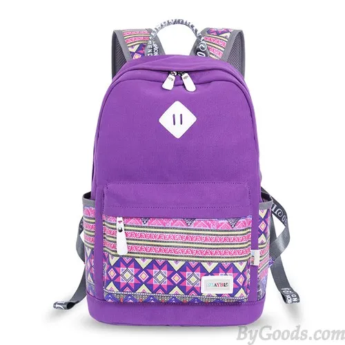 Folk Geometry Trunk Patterns Mixed Colors Computer School Backpack