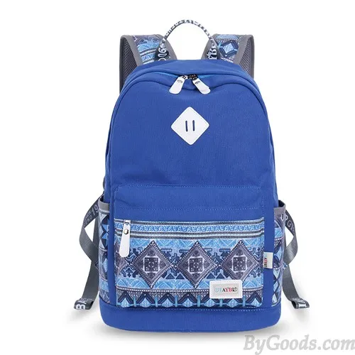 Folk Geometry Trunk Patterns Mixed Colors Computer School Backpack
