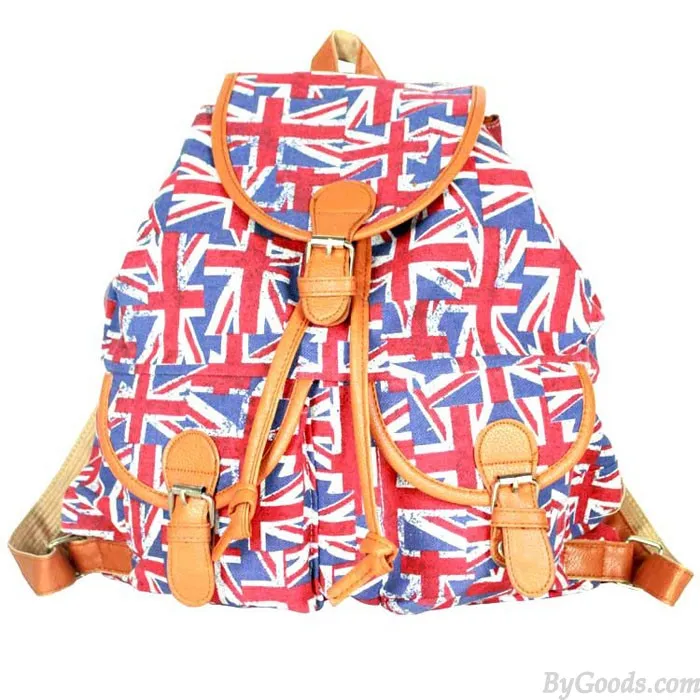 Folk Style British flag Printed Backpack