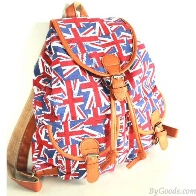 Folk Style British flag Printed Backpack