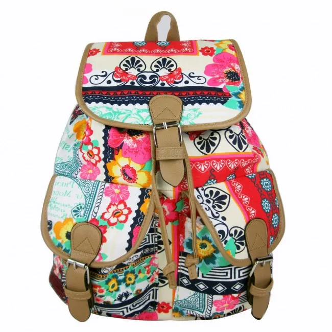 Folk Style Printed  Jacquard Leisure Backpack&Schoolbag