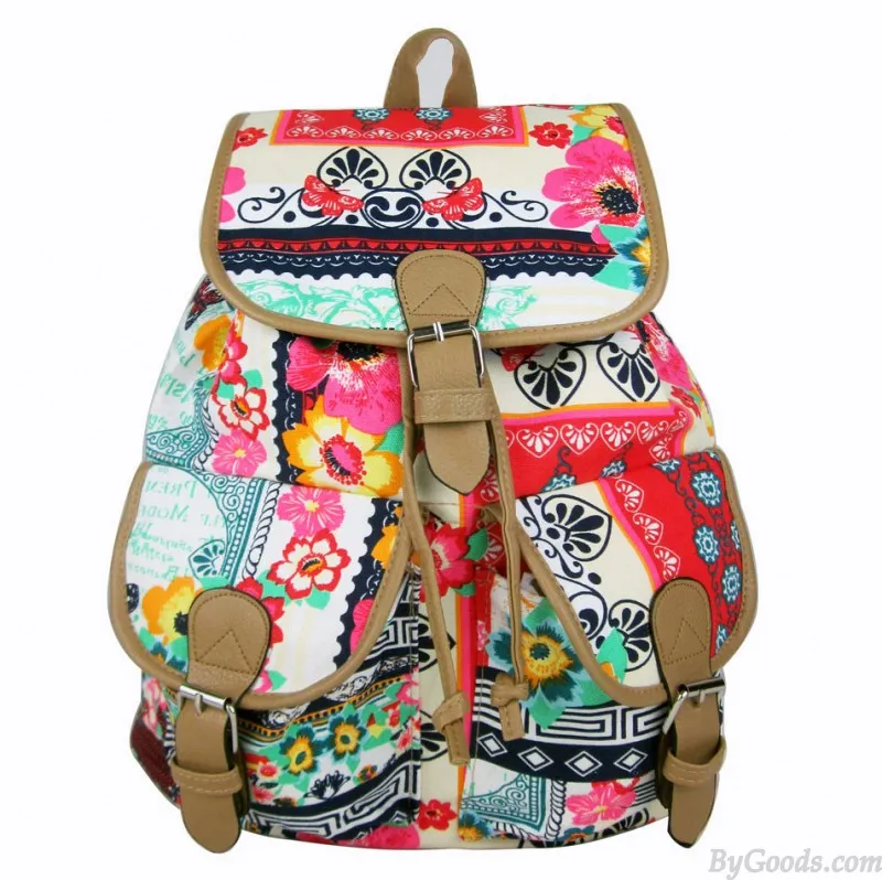 Folk Style Printed  Jacquard Leisure Backpack&Schoolbag