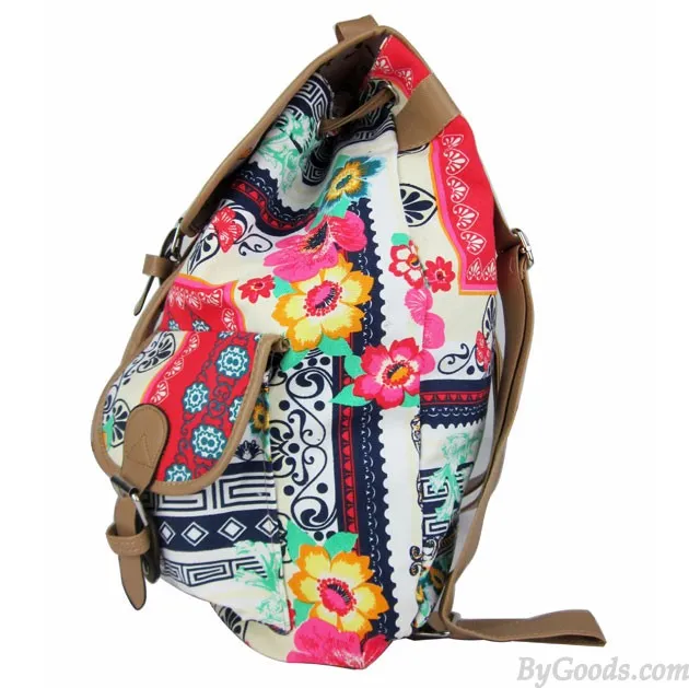 Folk Style Printed  Jacquard Leisure Backpack&Schoolbag