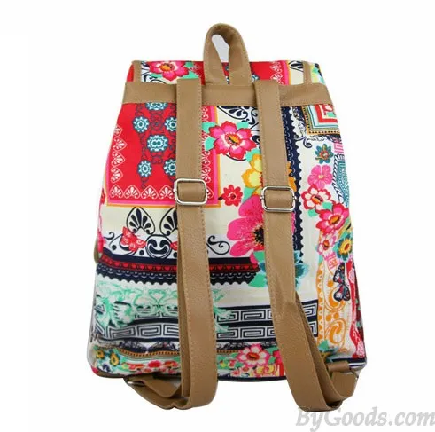 Folk Style Printed  Jacquard Leisure Backpack&Schoolbag