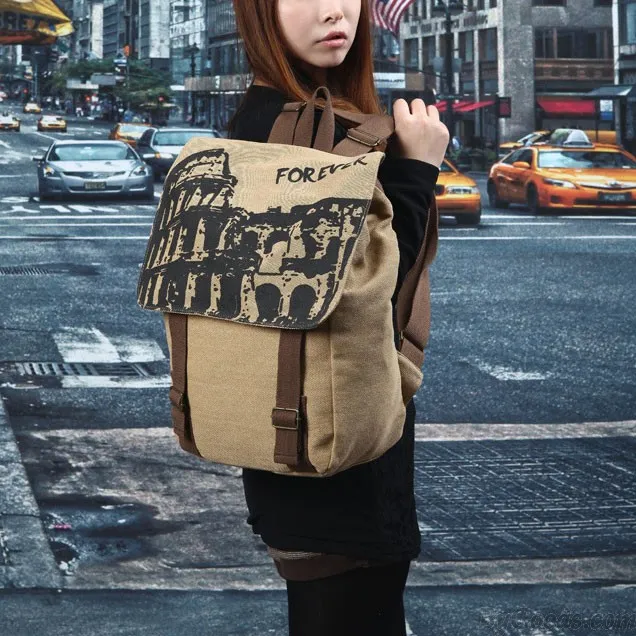 Forever British Style College Canvas Backpack