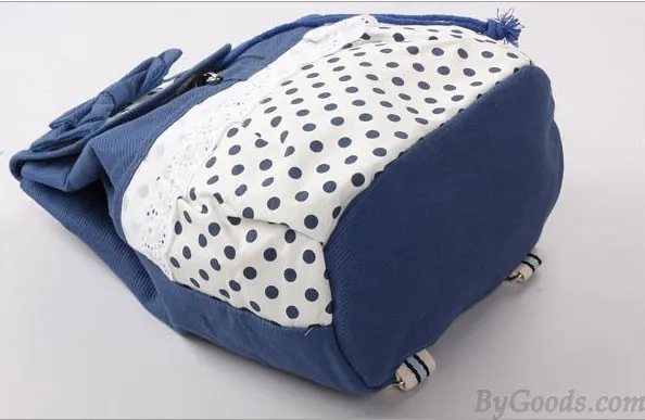 Fresh Sweet  Dot Lace Bow Backpack