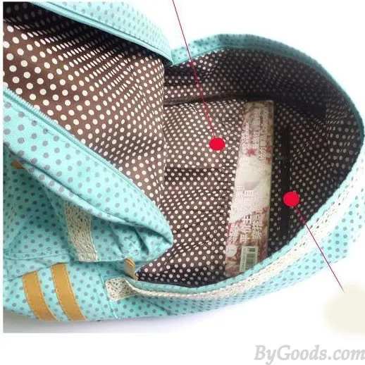 Fresh Sweet Lace Dot Print Backpack