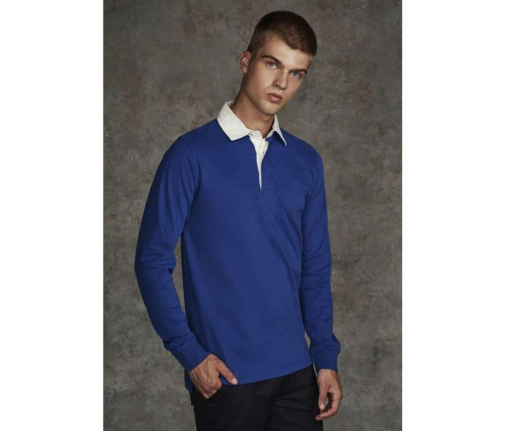 FRONT ROW FR104  CAMISETA SUPERFIT RUGBY PREMIUM PARA HOMBRE  AZUL MARINO