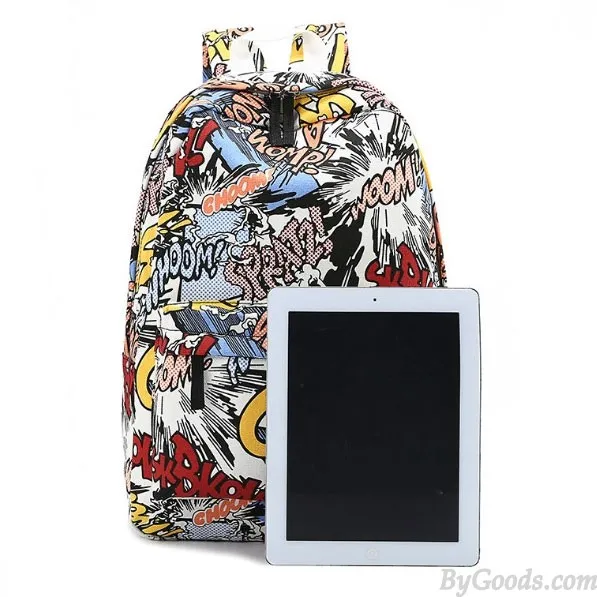 Harajuku Style Graffiti Cartoon Backpack