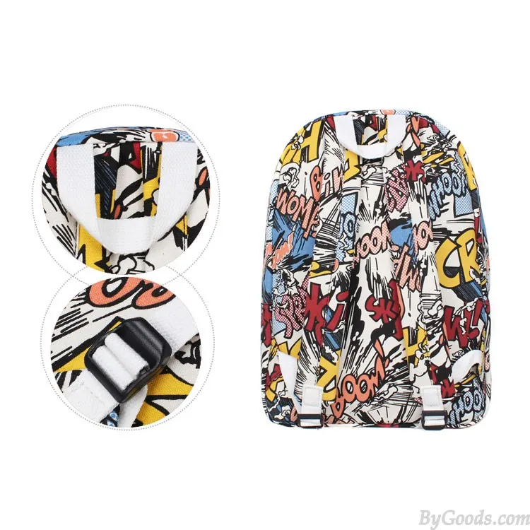 Harajuku Style Graffiti Cartoon Backpack