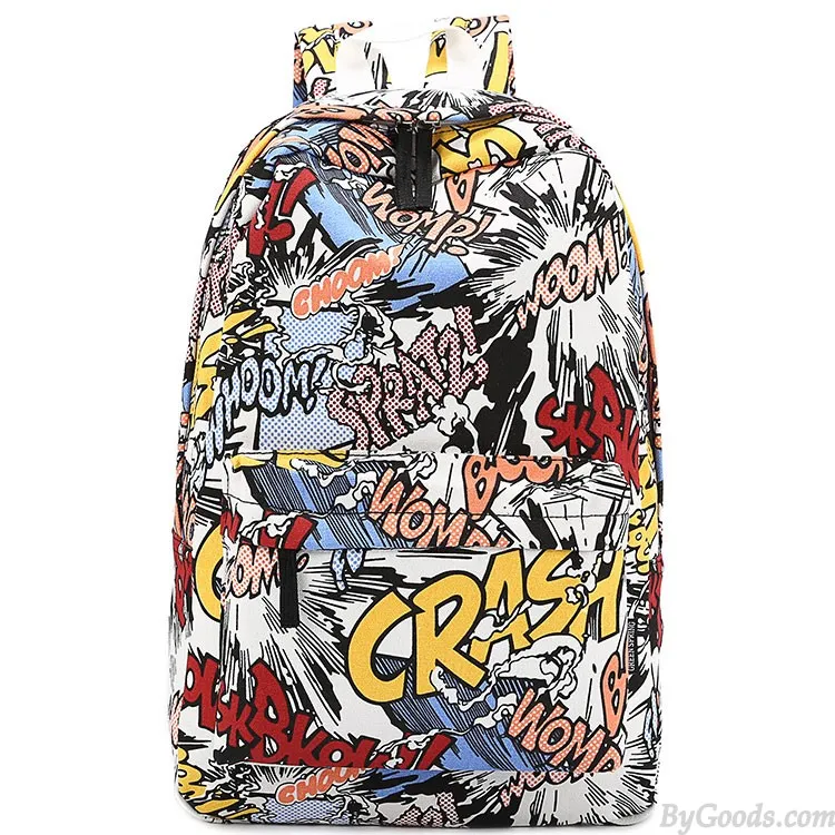 Harajuku Style Graffiti Cartoon Backpack