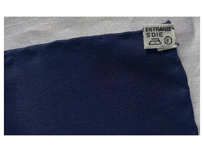 Hermès Pañuelos de hombre Dorado Azul marino 