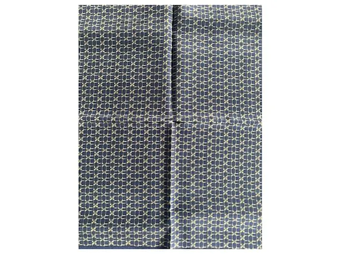 Hermès Pañuelos de hombre Dorado Azul marino 
