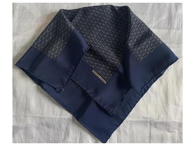 Hermès Pañuelos de hombre Dorado Azul marino 