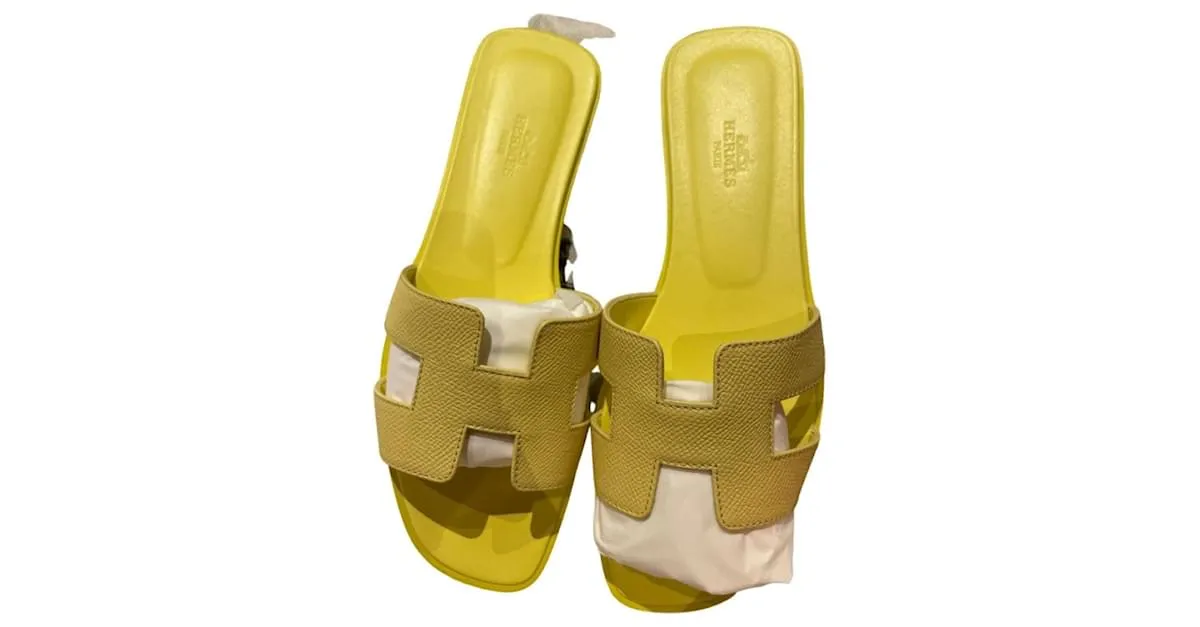 Hermès Sandalias Amarillo 