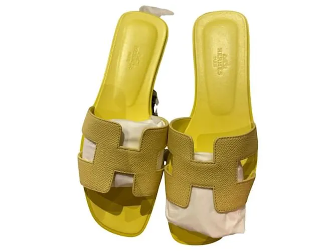 Hermès Sandalias Amarillo 