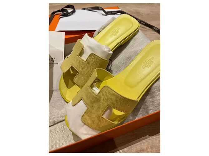 Hermès Sandalias Amarillo 