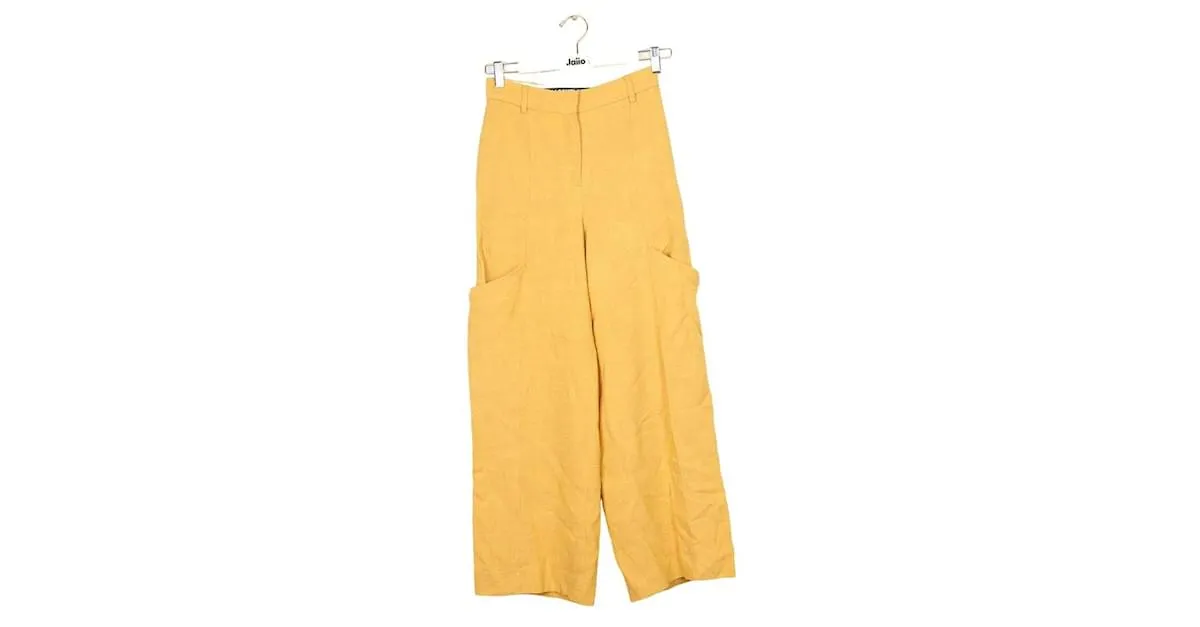 Jacquemus Pantalón ancho amarillo La Collectionneuse 