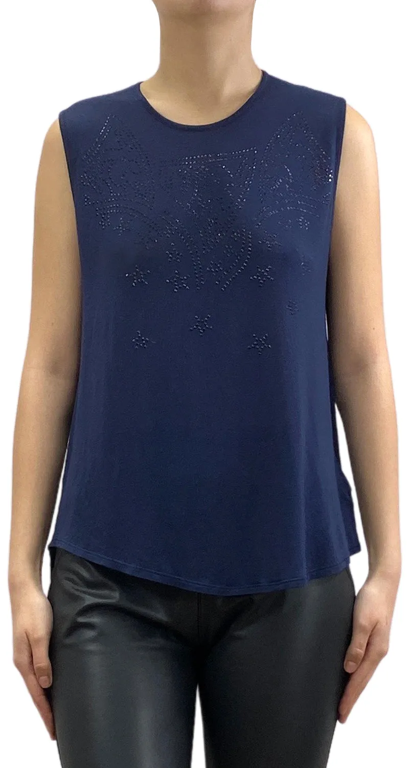 JAZMIN CHEBAR Polera Azul Marino