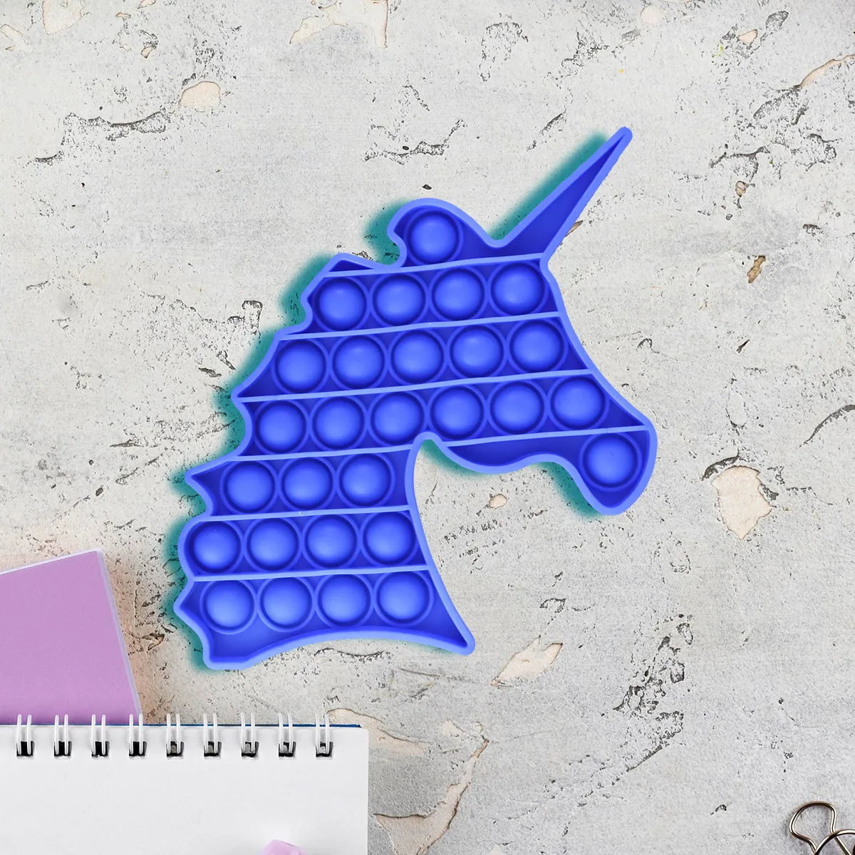 Juguete de Unicornio color Azul para Aliviar el Estrés
