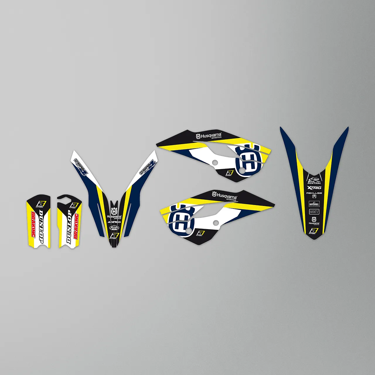 KIT DE ADHESIVOS BLACKBIRD DREAM 4 BLANCOAMARILLOAZUL